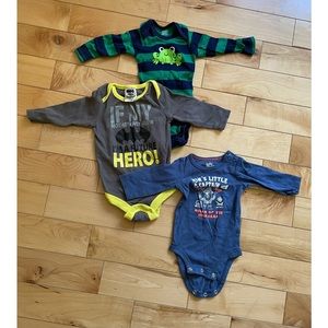 3 diaper covers longsleeve- 3M / 3-6M